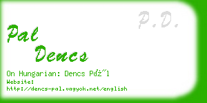 pal dencs business card